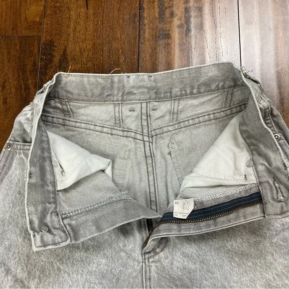 LEE Women’s Cut Off Shorts Gray Union Made VINTAGE 100% Cotton Size 7 MED - Picture 3 of 13